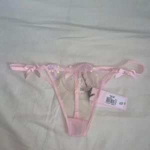 Agent Provocateur pink Quinny thong panty, size 2